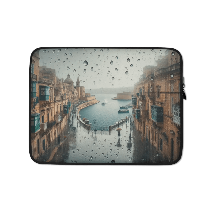 Rainy Cityscape Laptop Sleeve | AI Design product image (1)