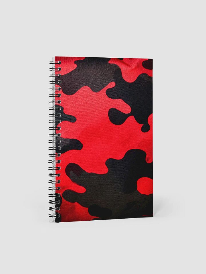 Spiral Notebook black and red camo product image (1)