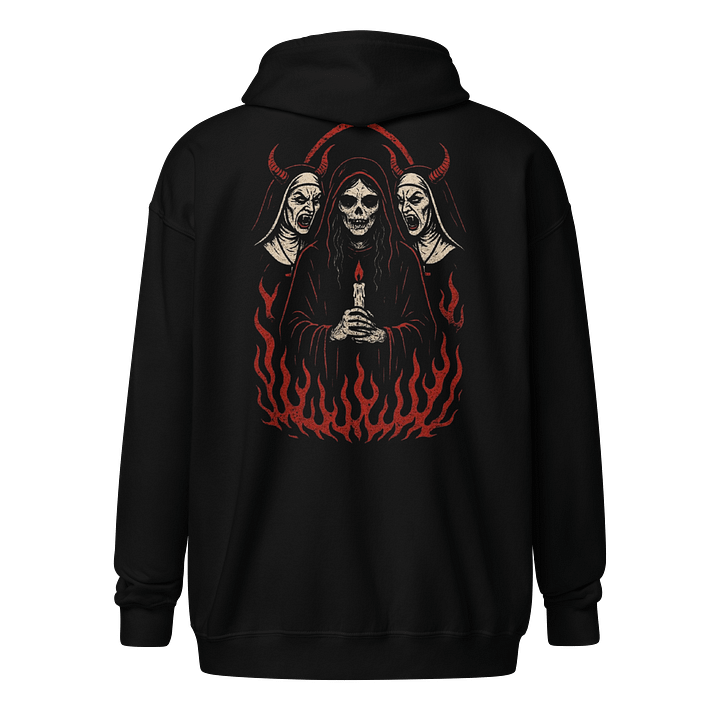 Elder Emo's logo Zip Hoodie With Nuns (Unisex) product image (2)