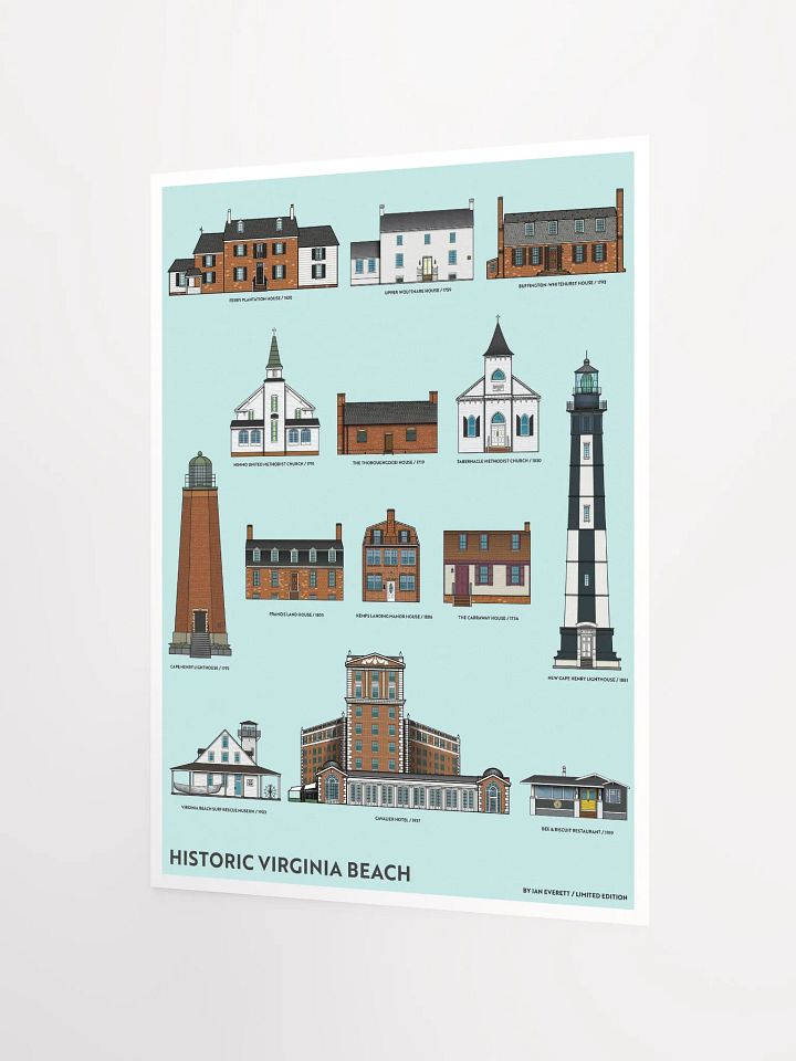 Historic Virginia Beach Buildings Art Poster product image (2)