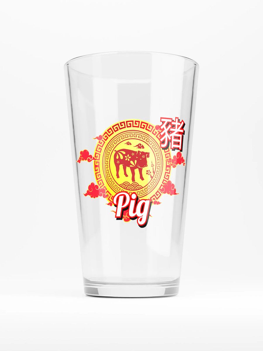 Pig - Chinese Zodiac Pint Shaker Glass product image (1)