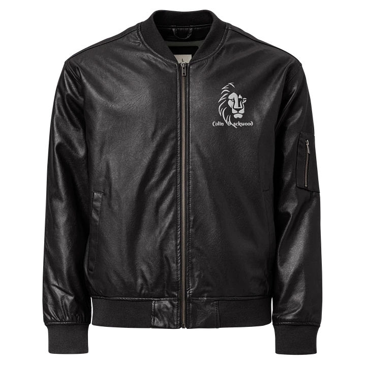 Colin Blackwood Faux Leather Bomber Jacket product image (2)