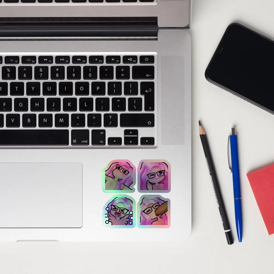 A Holographic Peachy Sticker Pack product image (12)
