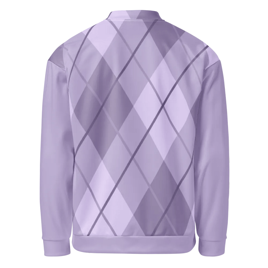 Lilac Argyle Bomber Jacket product image (2)