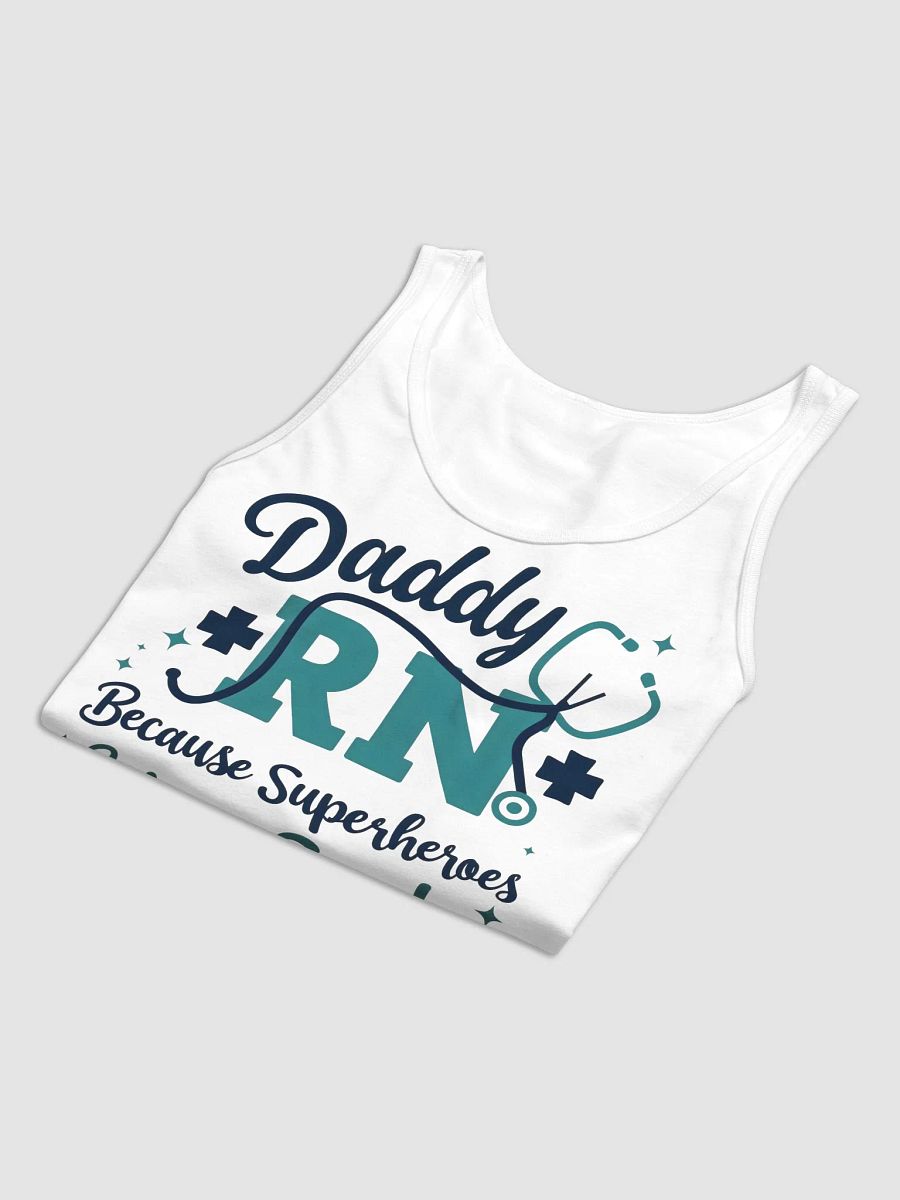 Daddy RN Because Superheroes Wear Scrubs Jersey Tank product image (10)