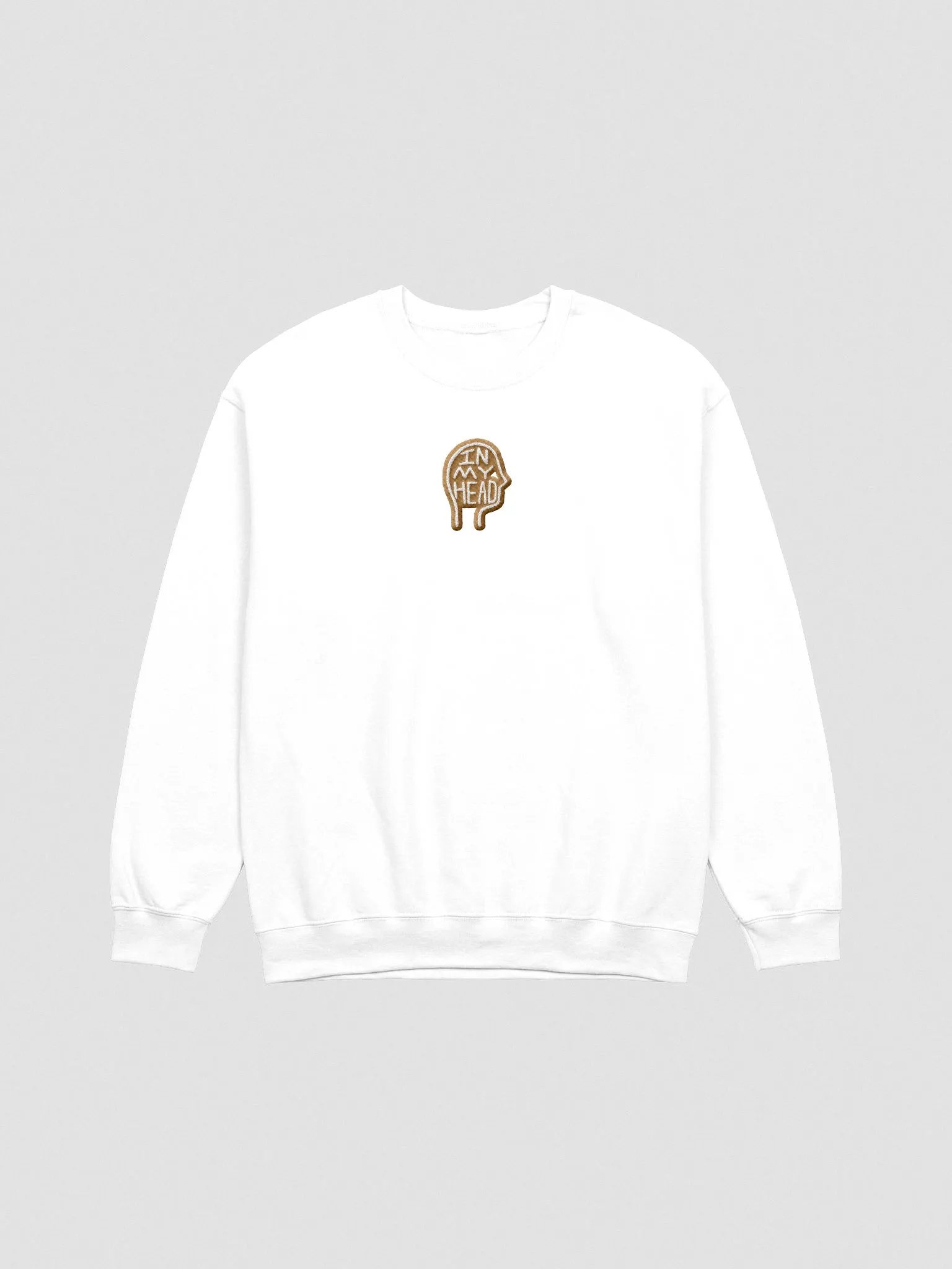 In My Head embroidered crewneck (brown bubble design 2) product image (2)