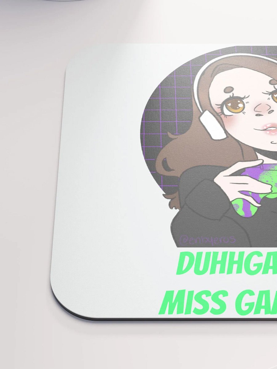 DuhhGamerXOXO/Miss Gamer Ma'am Mouse Pad - Green Text product image (6)
