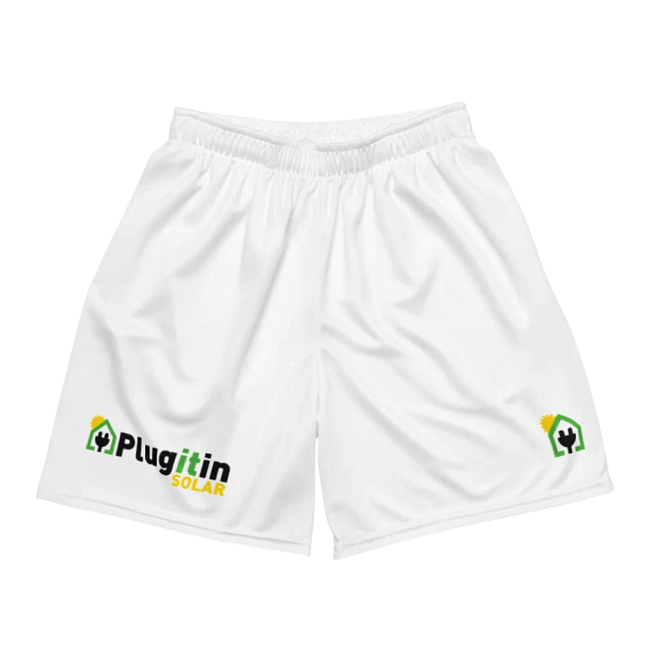 Plug It In Solar High-Quality Recycled Unisex Mesh Shorts product image (2)