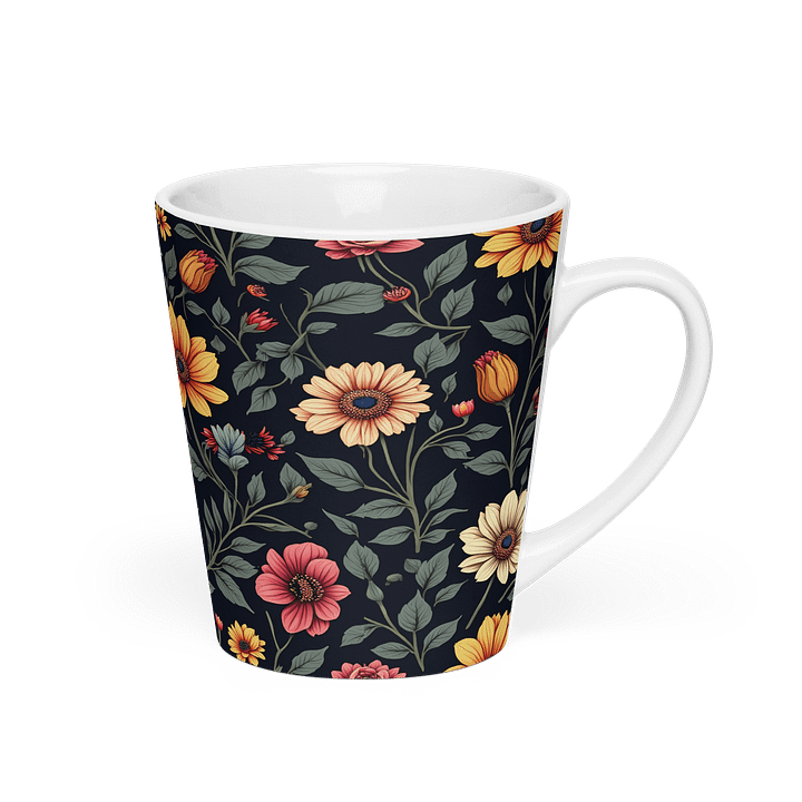 Floral Latte Mug – Elegant Ceramic Coffee Cup for Kitchen & Entertaining product image (2)