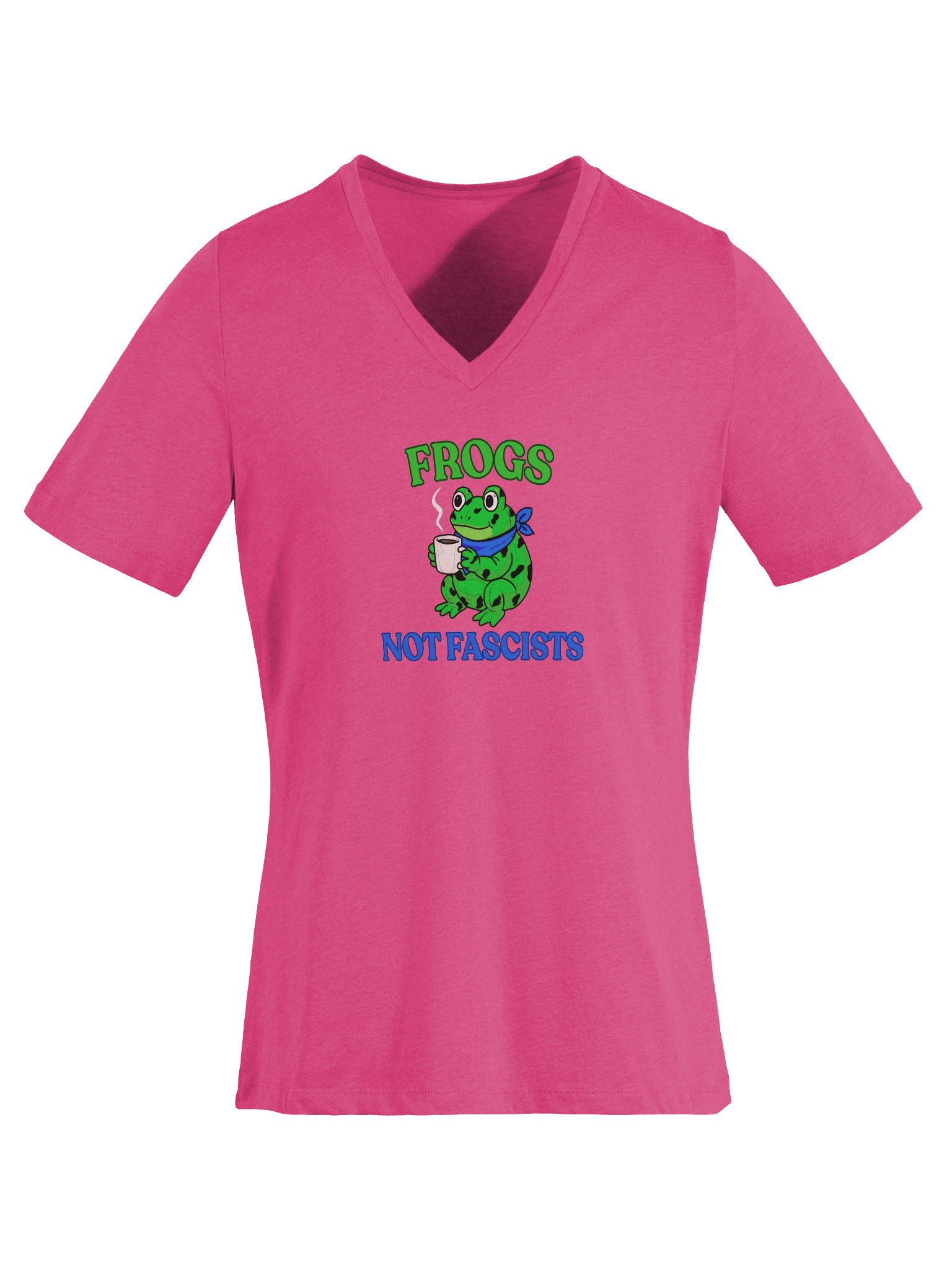 Frogs Not Fascists V-neck product image (44)