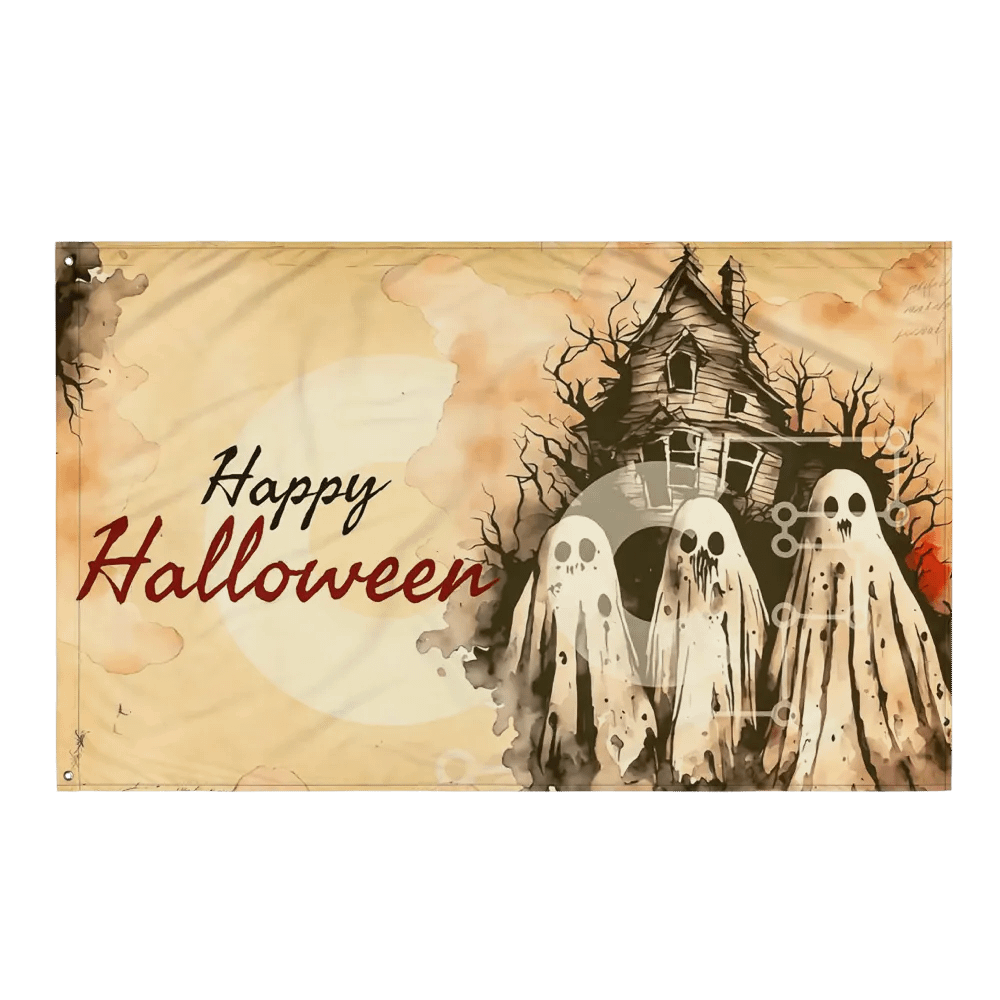 Pastel Ghosts Spooky Halloween Flag product image (3)