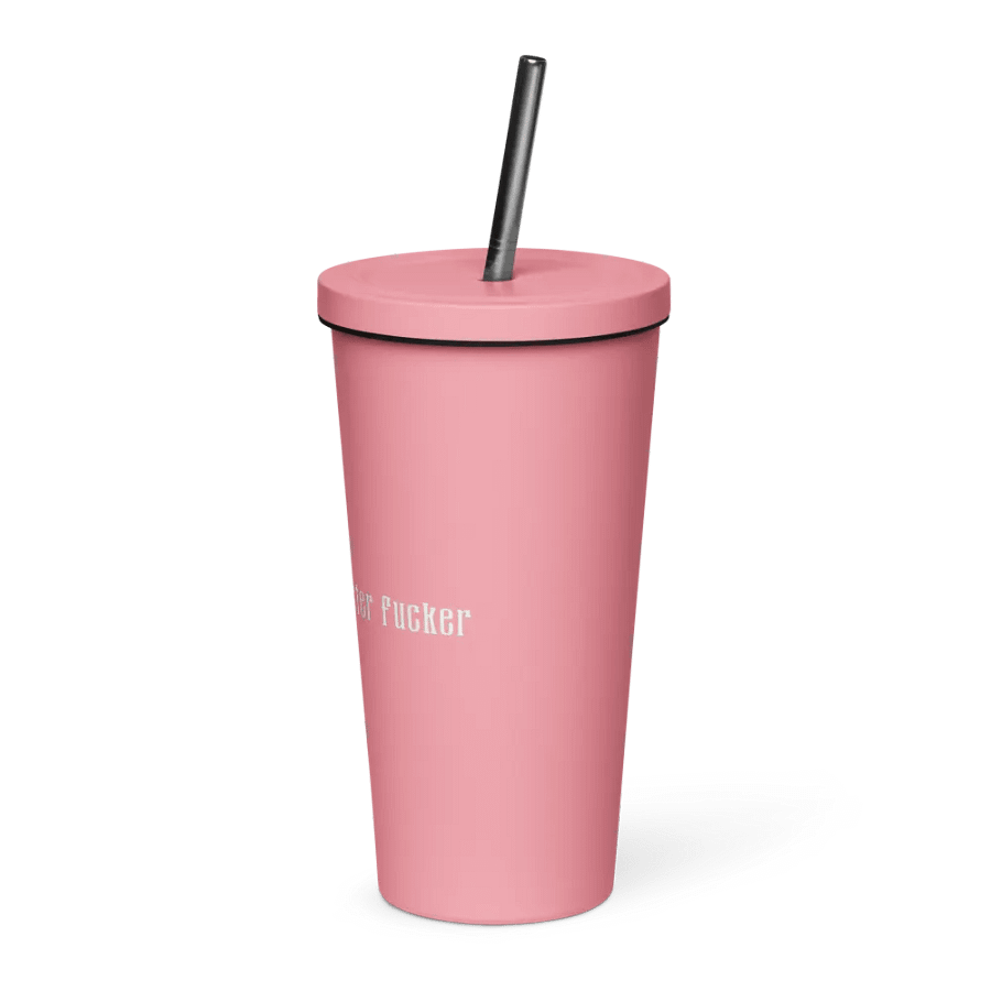 Certified Monster Fucker Tumbler with Straw - Pink product image (3)