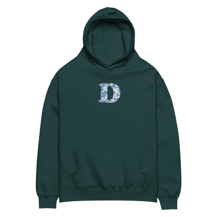 Initial Letter Of Name "D" is Embroidered Unisex Oversized Hoodie product image (2)