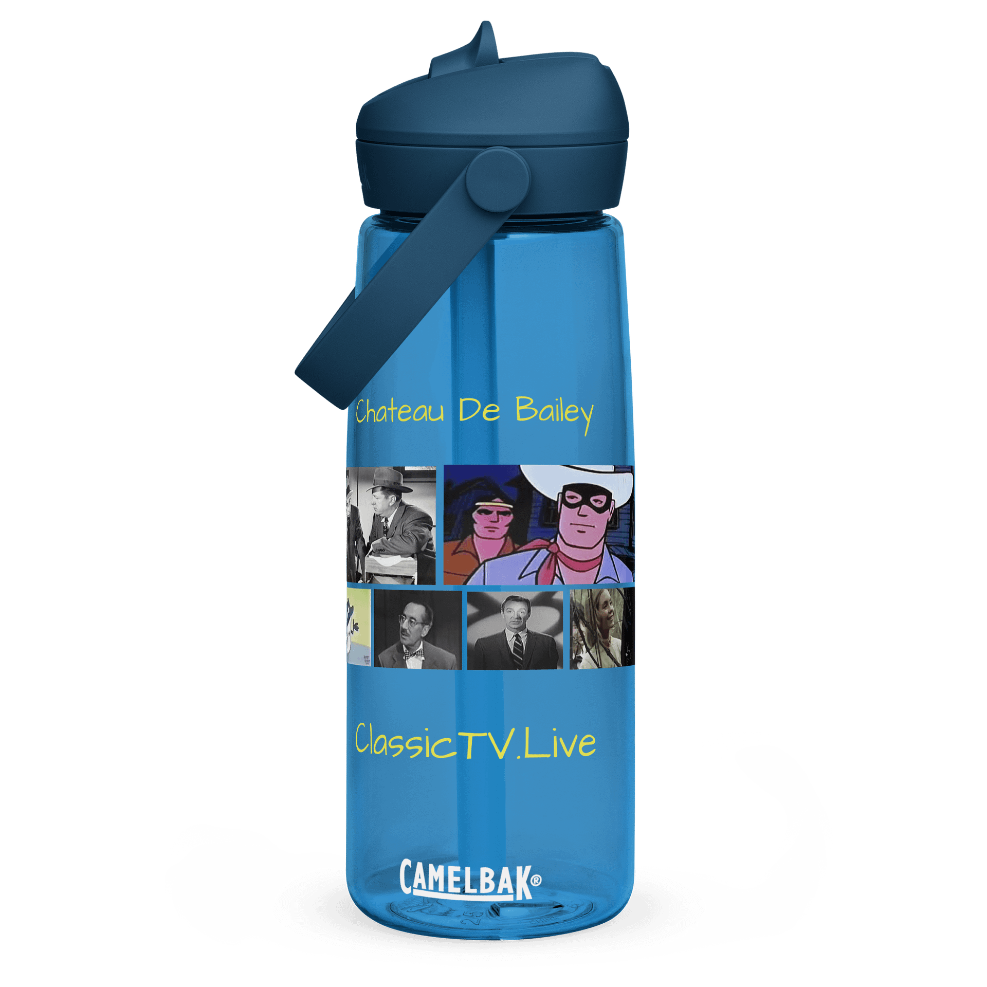 Vintage Film and TV Collage Water Bottle product image (1)