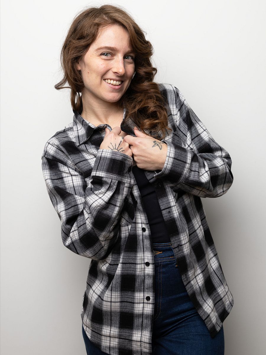 Flannel Button Up - White/Black product image (10)