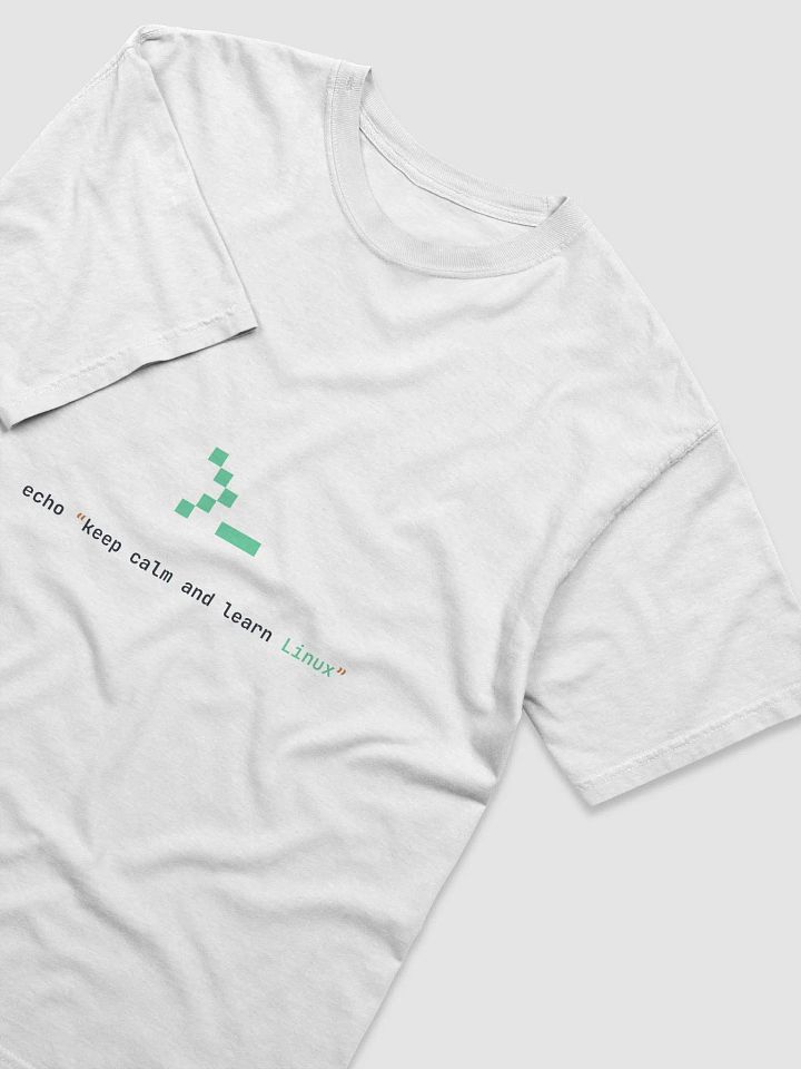 Keep Calm and Learn Linux T-Shirt (White) product image (1)