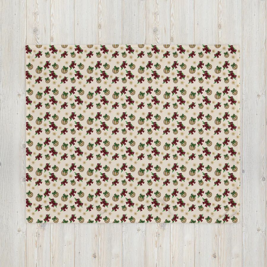 Winter Bows And Bulbs Blanket product image (4)