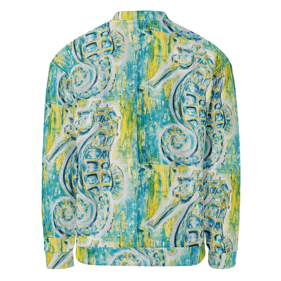 🐚 Painted Seahorse Power | Unisex Bomber Jacket | Monique Faella Designs™ product image (2)