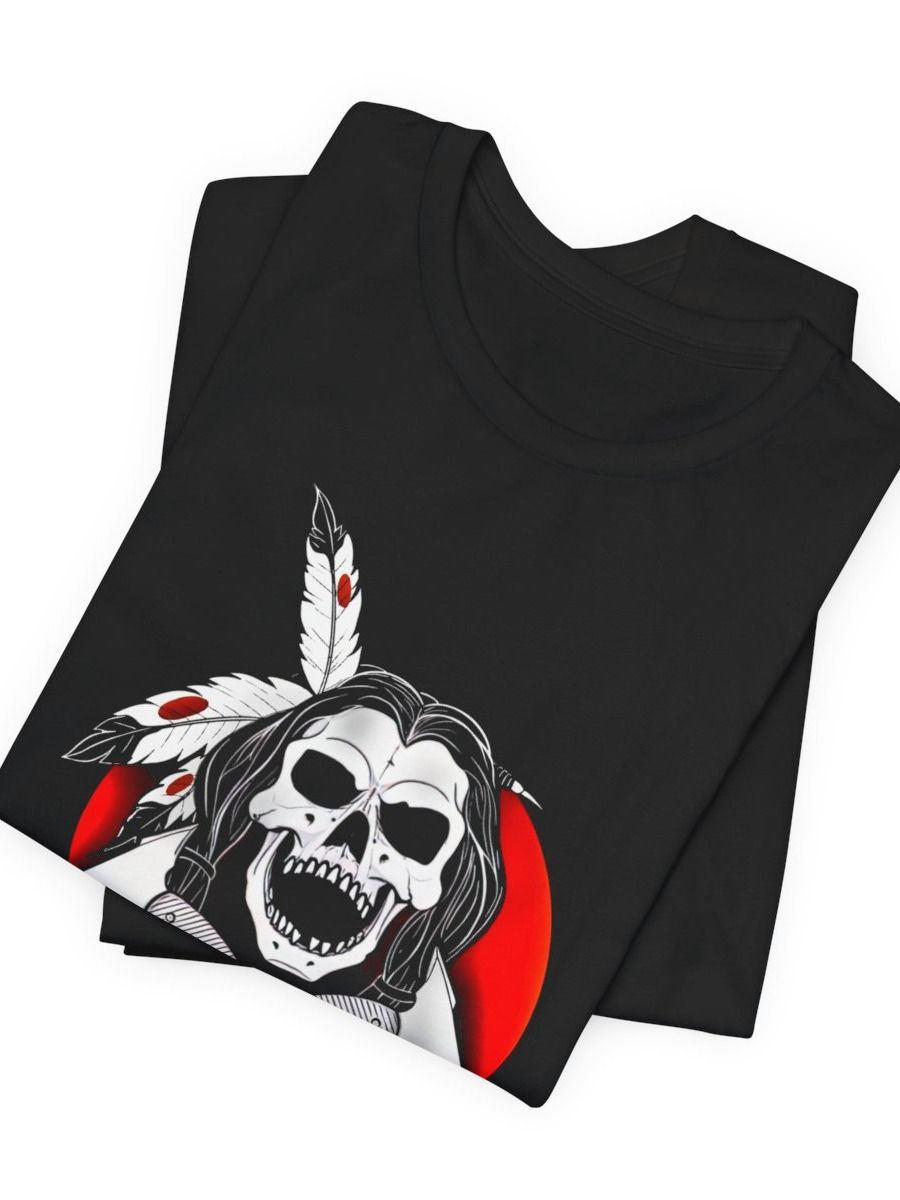 Tribal Skull Braids Unisex Tee product image (4)