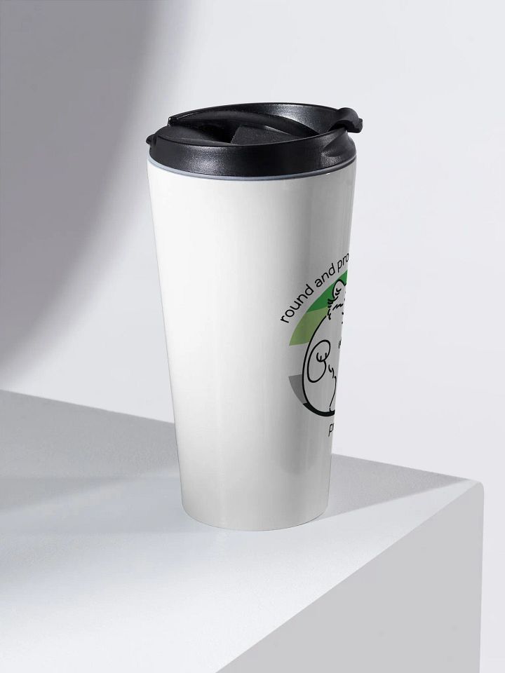 Round and Proud Manul Aromantic Version - Steel Travel Mug product image (2)