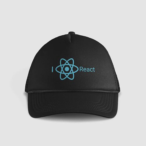 Show your front-end pride with this clean and clever hat: “I love React”, but with the iconic React logo replacing the heart....