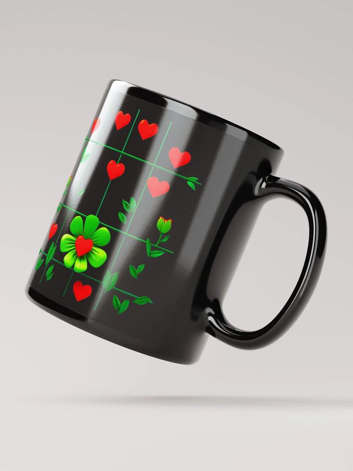 Heartfelt Vines Black Glossy Mug product image (2)