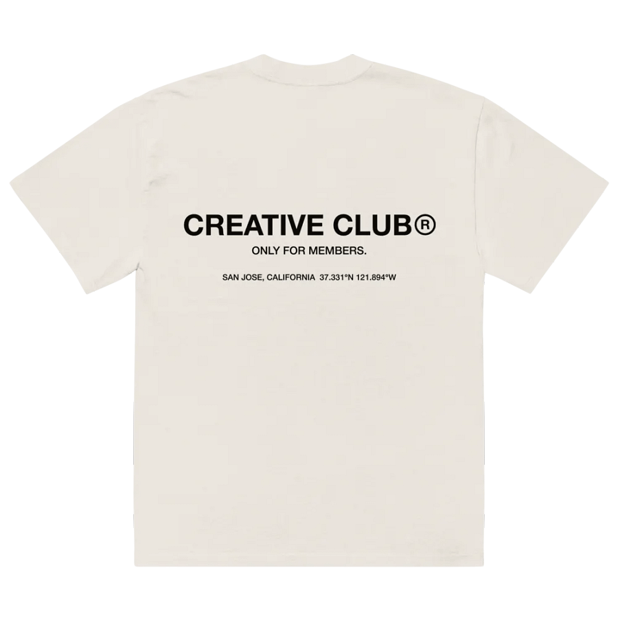 Oversized Creative Club Faded Bone T-Shirt product image (4)