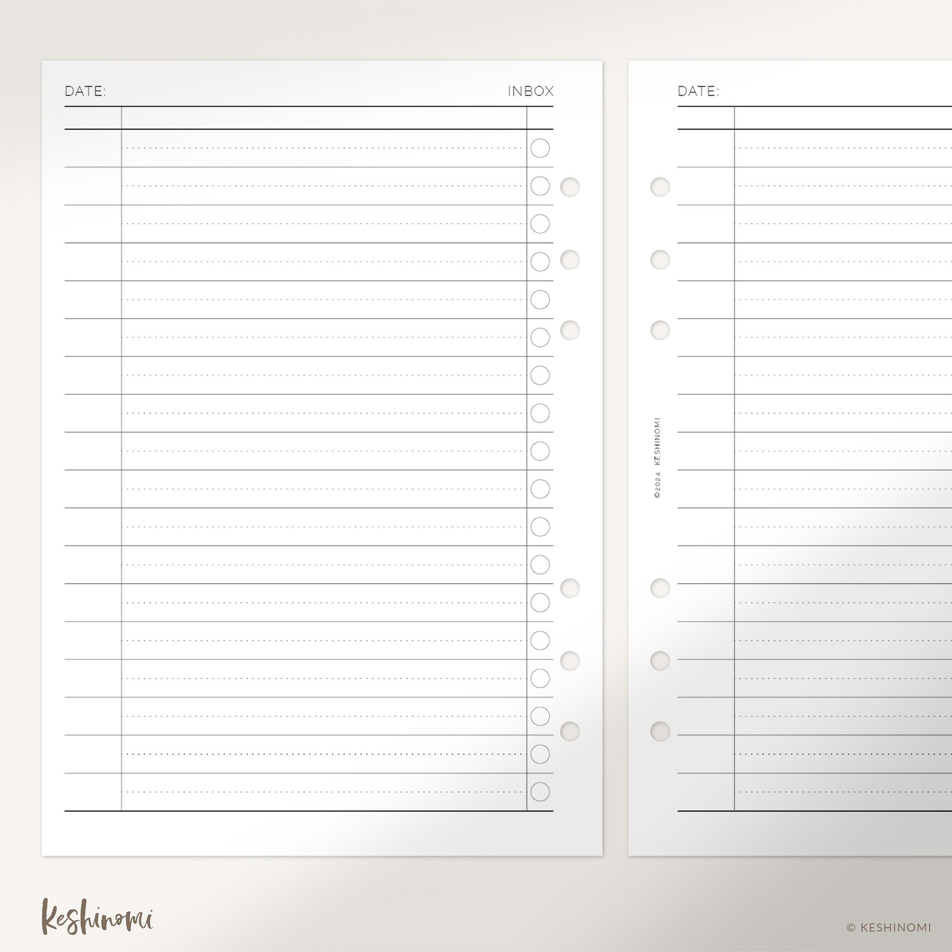 Basic Inbox Style 02 - A5 Printable Planner Insert product image (2)