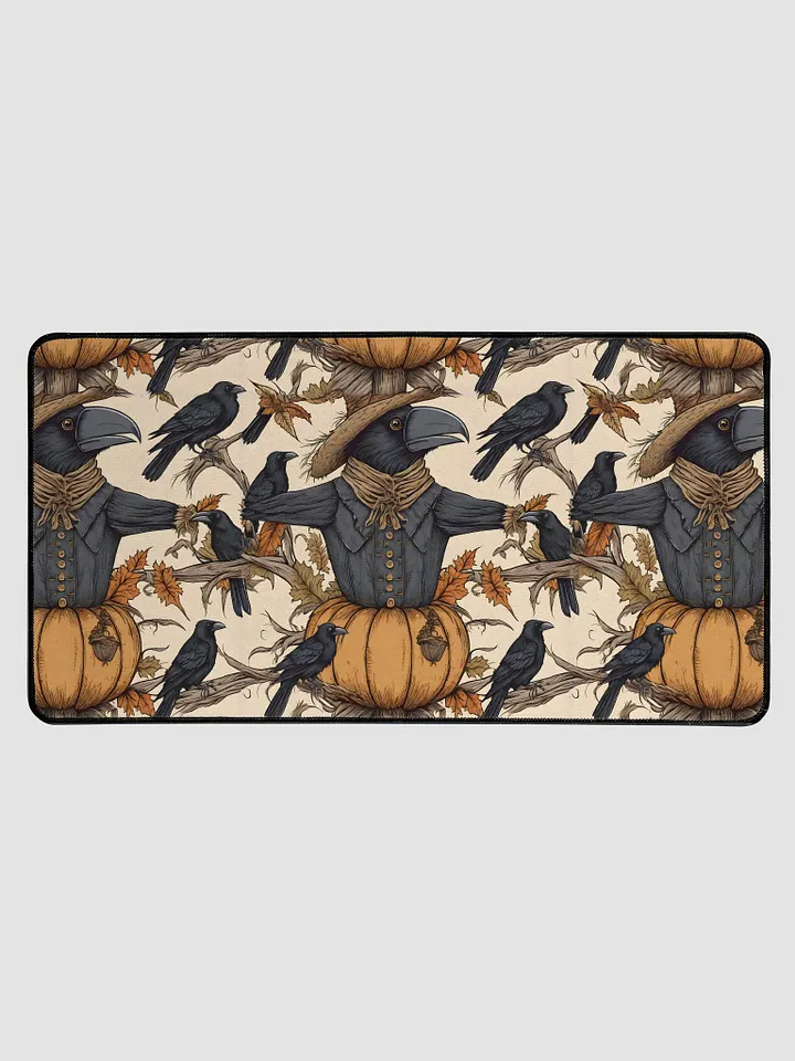 Desk Mat (31.5x15.5 inches) - Harvest Scarecrow Vintage Illustration Design product image (1)