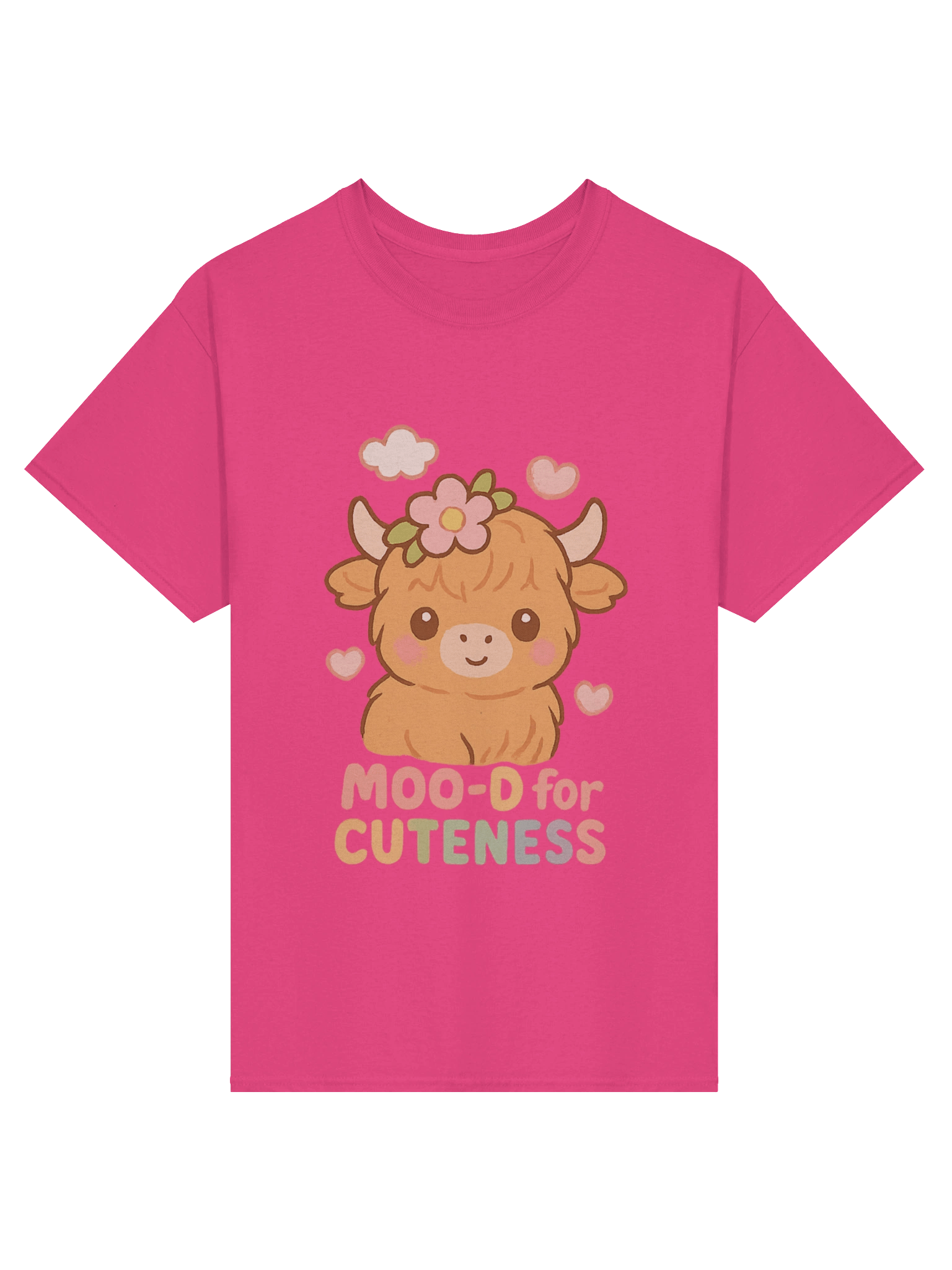 Moo-d for Cuteness Adult T-Shirt product image (49)