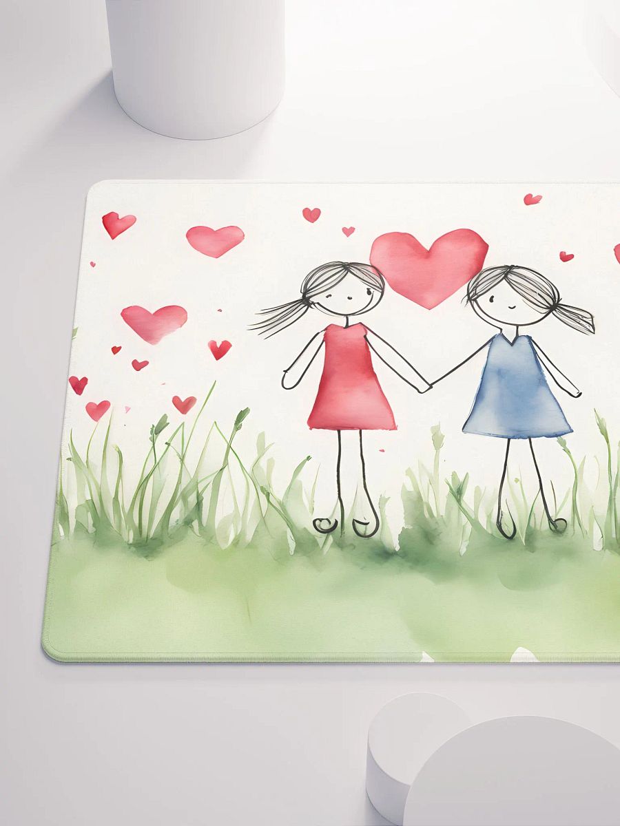 Draw Your Life Full of Hearts, Gaming Mouse Pad, 2 Sizes product image (6)