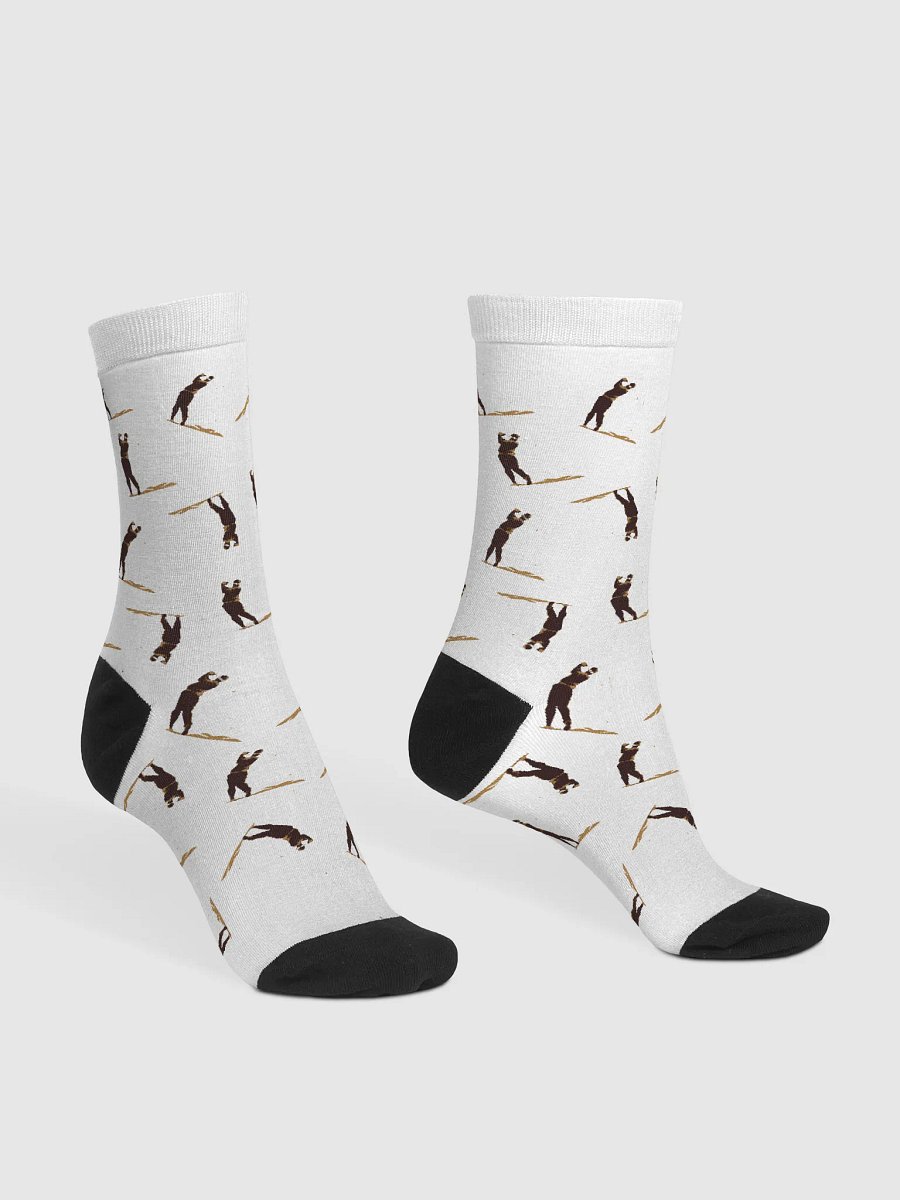 From the Drop Zone Splatter White Crew Socks product image (3)