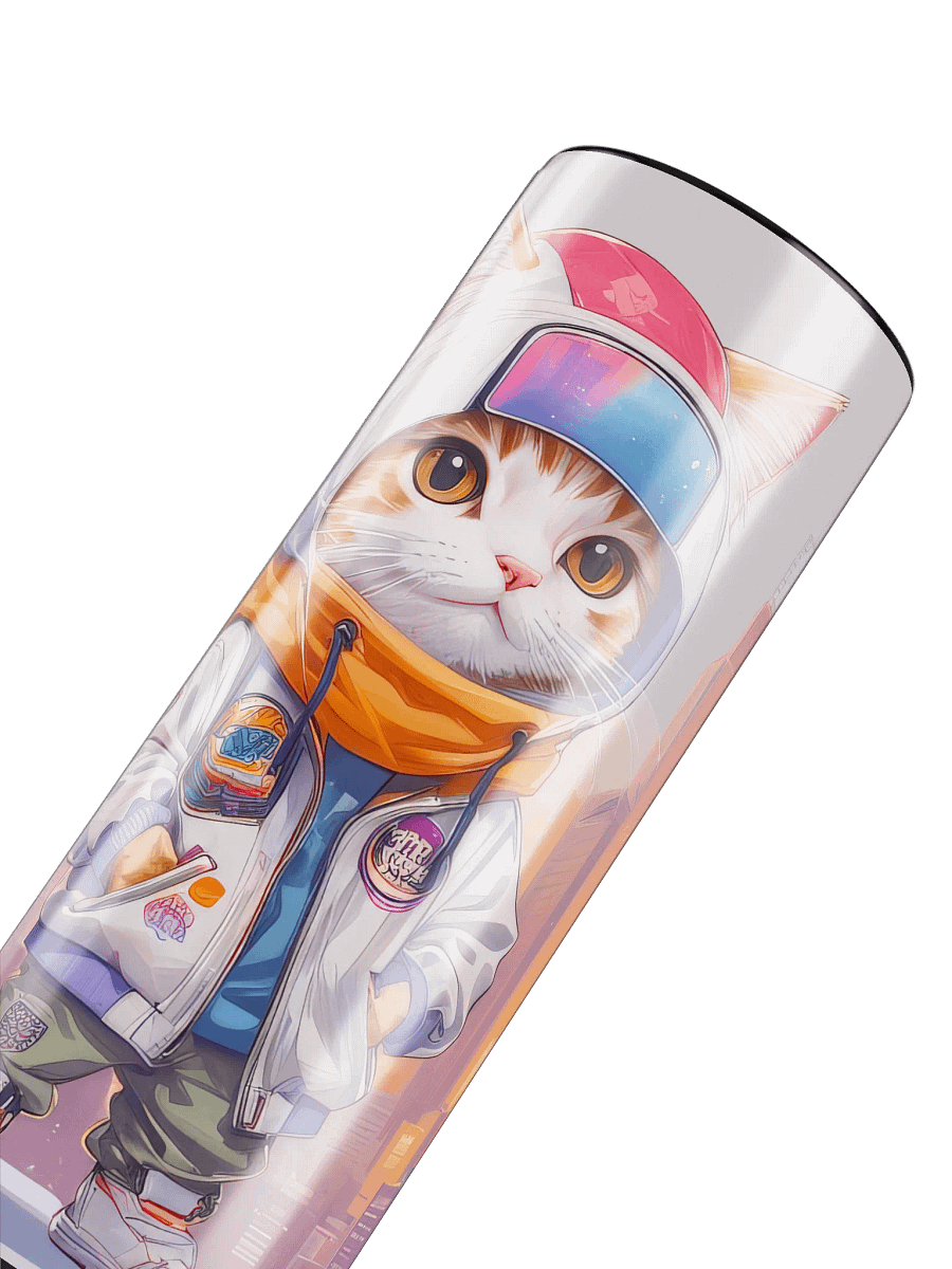 Cute City Kitty Cat 20 oz Skinny Stainless Steel Tumbler - v4 product image (6)