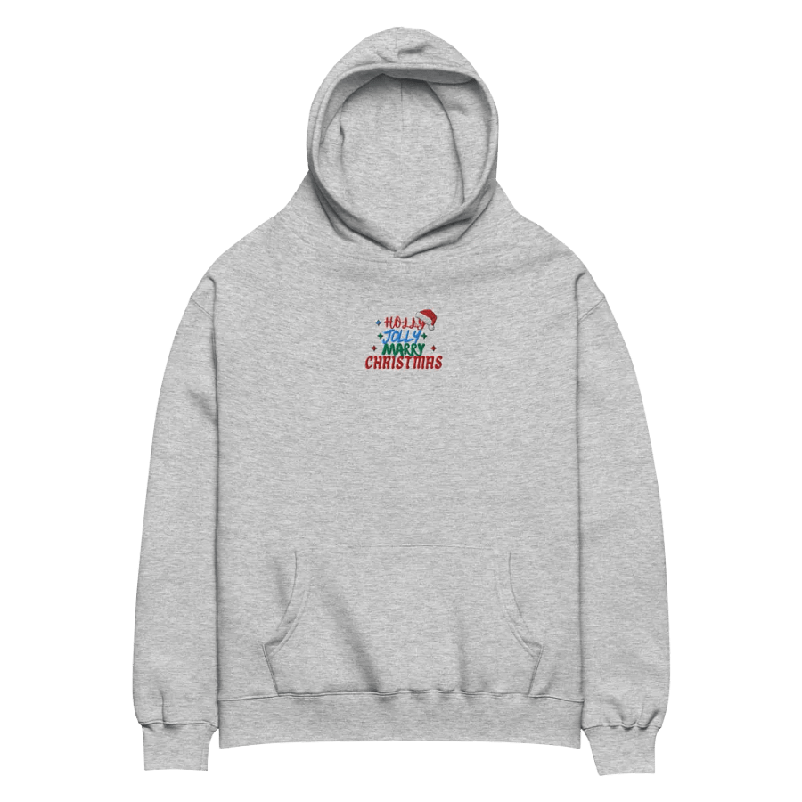 Embroidered and Printed "Holly Jolly Merry Christmas" Unisex Hoodie product image (16)