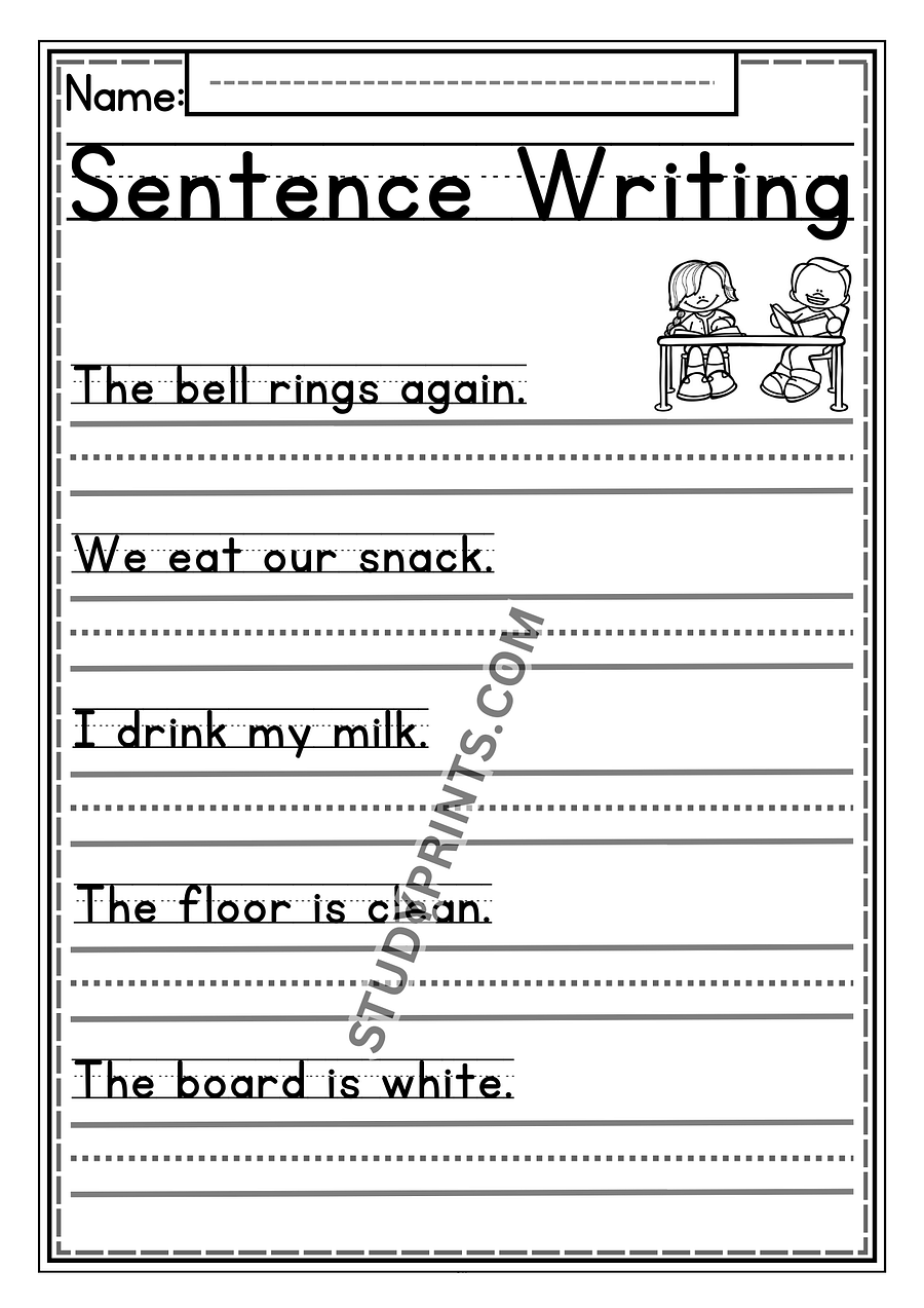 Sentence Writing Worksheets for Kids | Printable PDF product image (2)