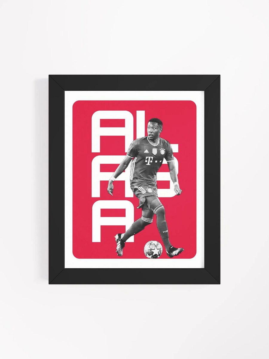 David Alaba BW Bayern Munich Name Art Framed Print product image (4)