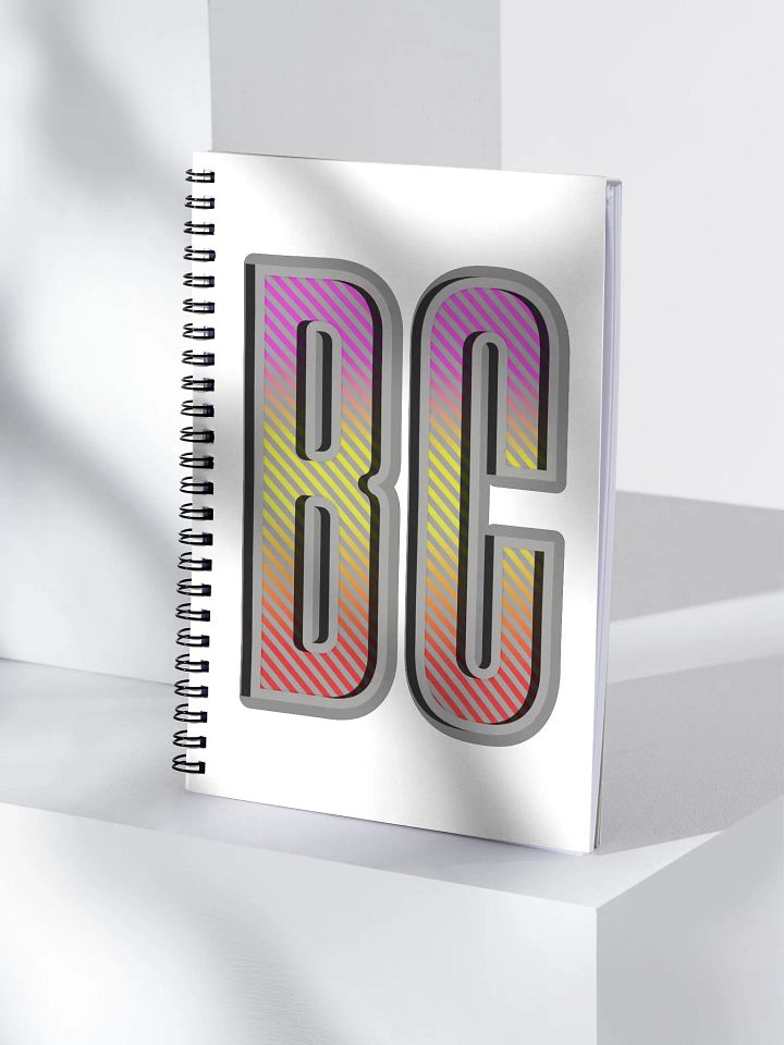 BC British Colombia Block Letters Vibrant Striped Notebook product image (1)
