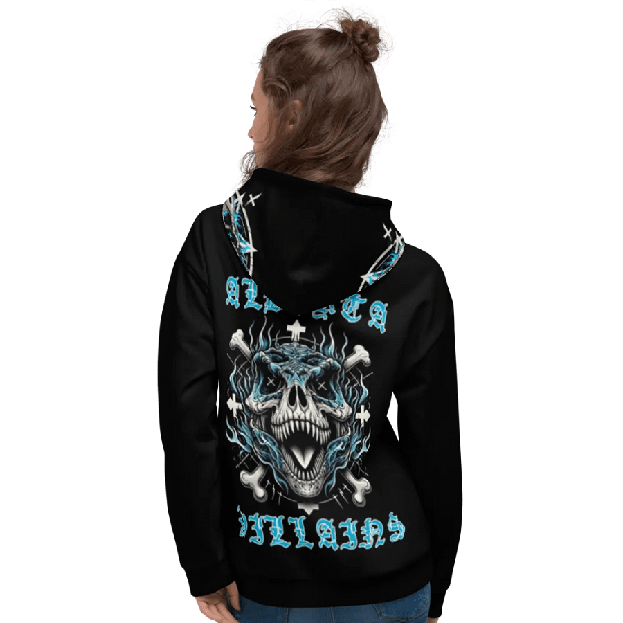 Rock Blue flame all over print hoodie product image (4)