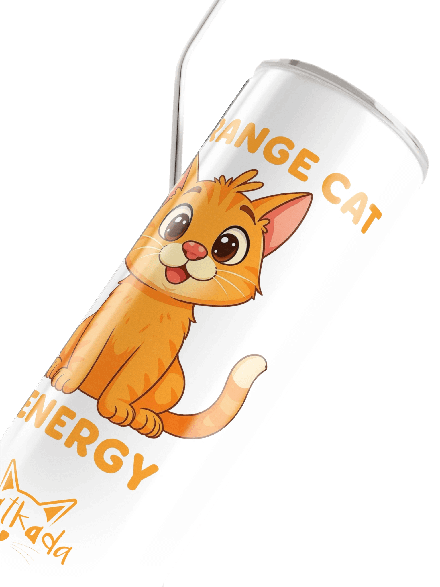ORANGE CAT ENERGY STAINLESS STEEL CUP product image (4)