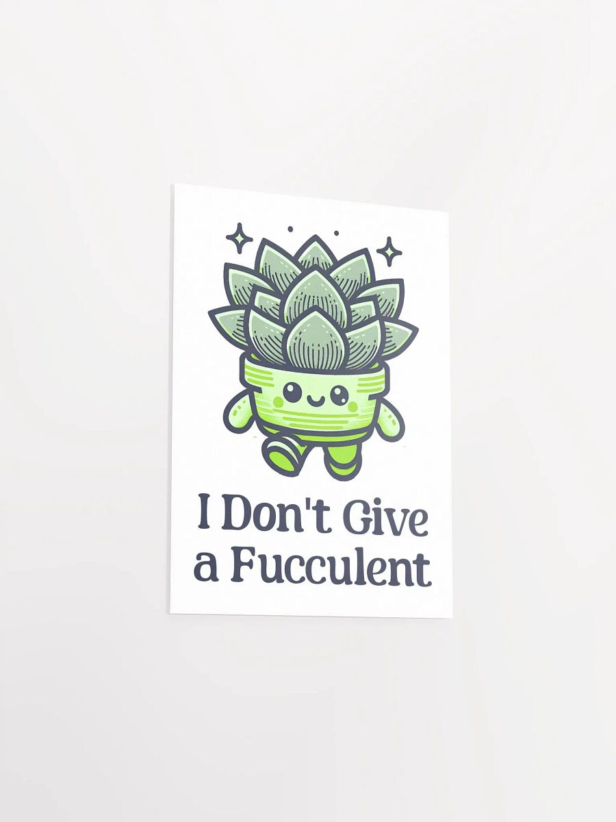 I Don't Give a Fucculent Funny Punny Retro Succulent Poster product image (12)