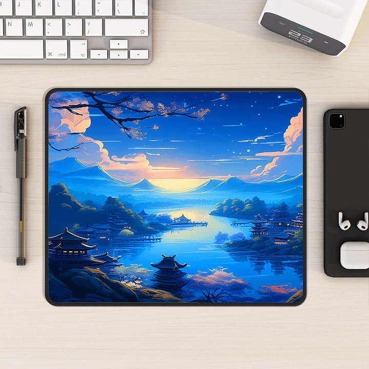 Azure Blossom Small Mouse Pad (7 x 9) product image (1)