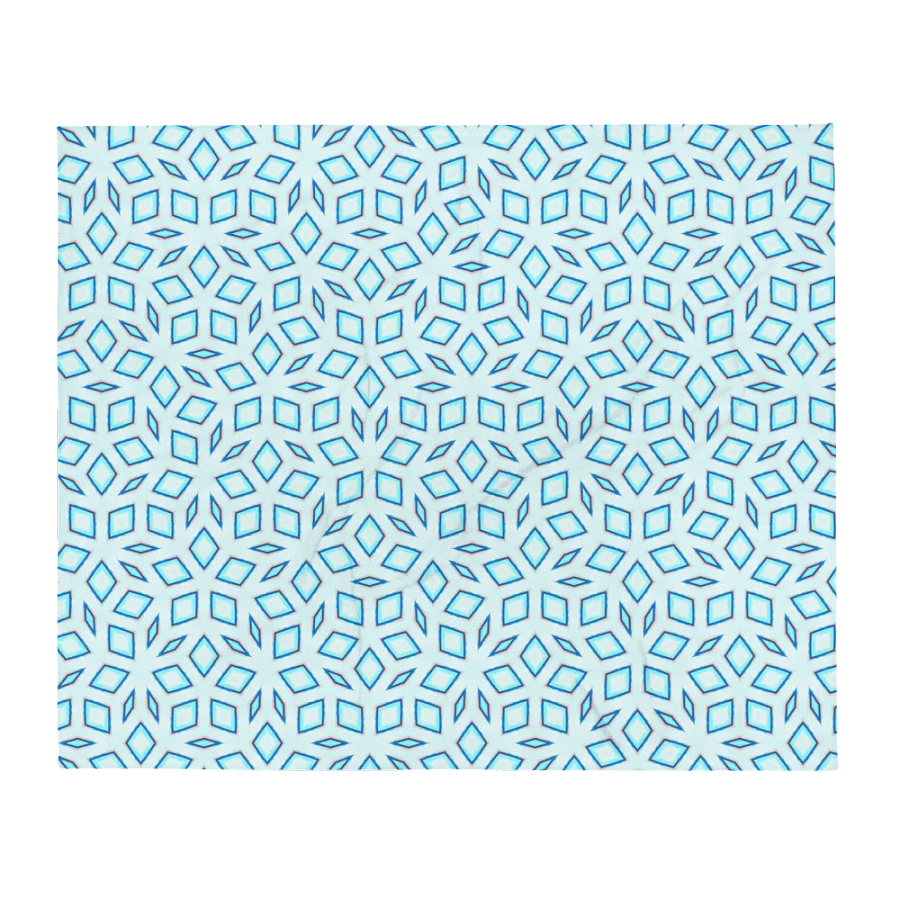 Blue Stained Glass Diamond Throw Blanket product image (3)