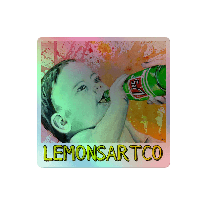 Baby Drinking Lies Holographic Sticker product image (2)