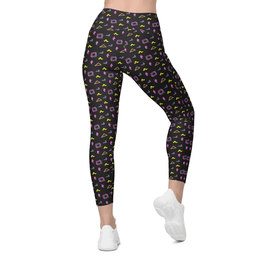 Oh Worm black pattern pocket leggings product image (2)