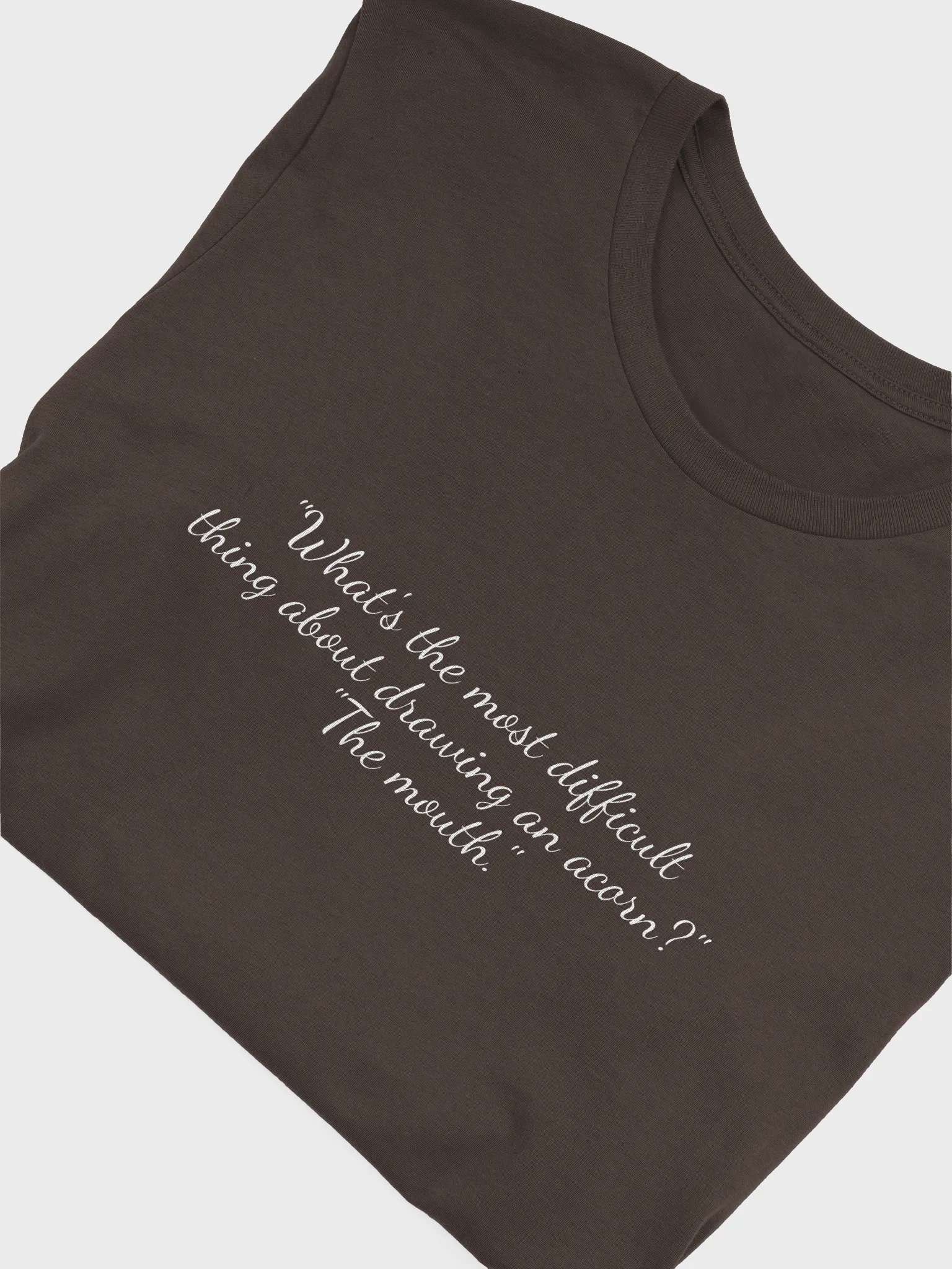 Drawing an acorn T-shirt (White text) product image (52)