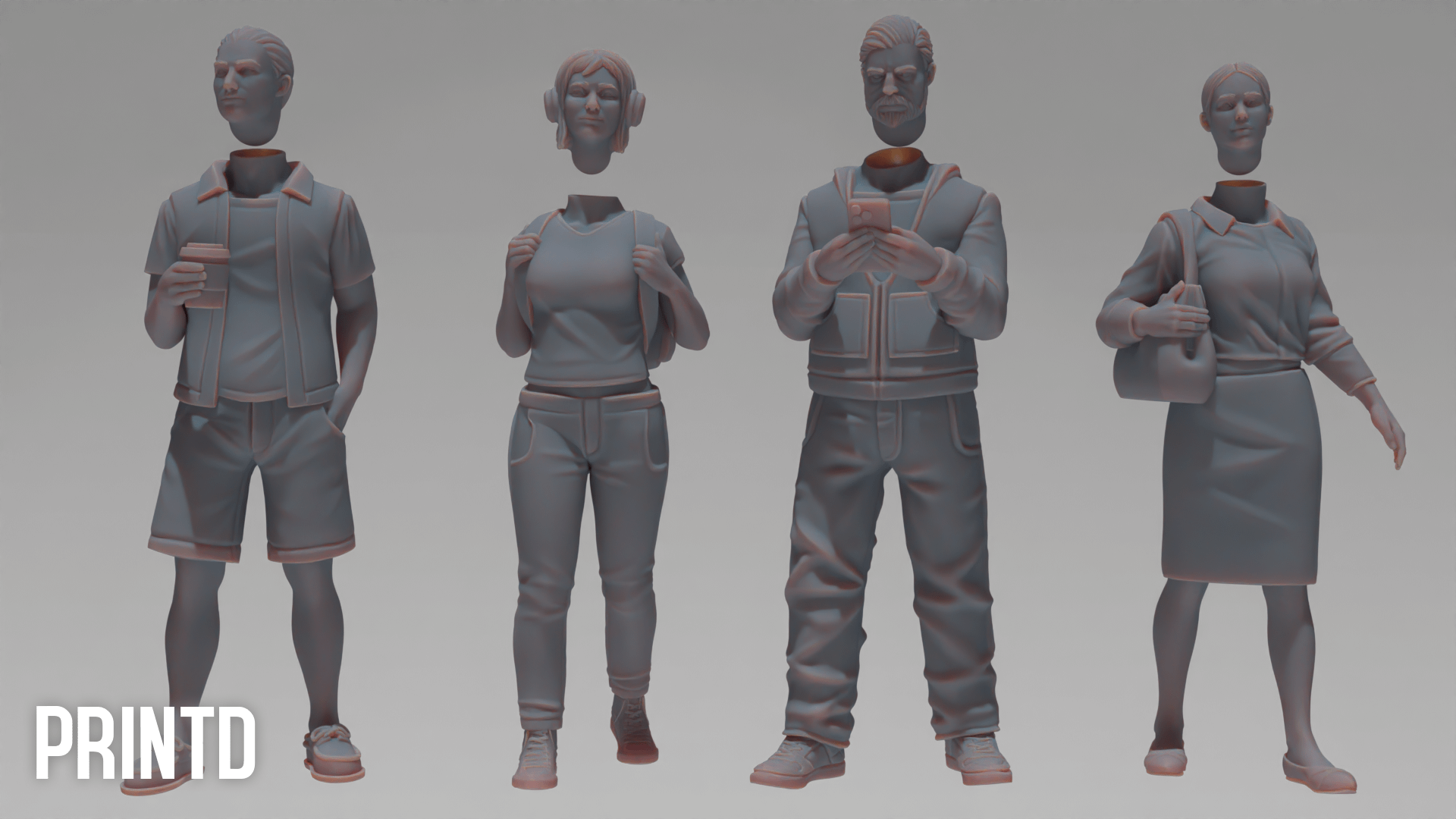 28mm Civilians - Modern Warfare Wargame Hobby Resin Scale Models product image (3)