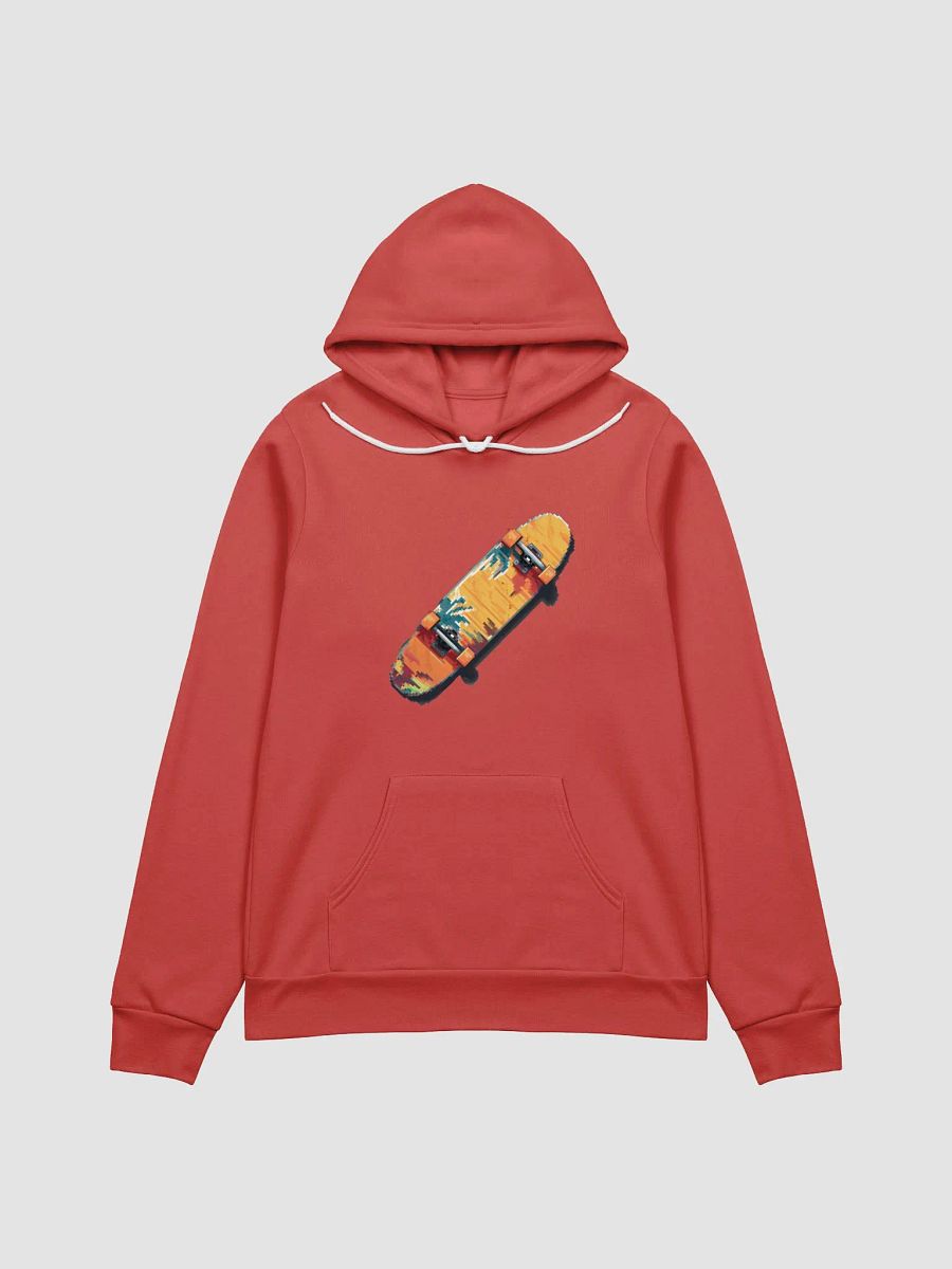 Pixelated Skateboard Hoodie red product image (1)