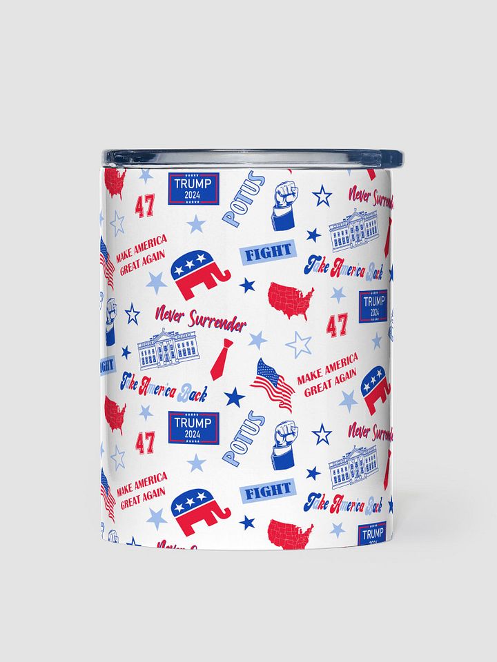 Trump 2024 Election-Themed White Pattern Tumblr product image (1)