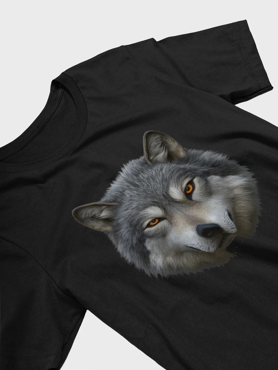 beautiful black polo shirt with a wolf product image (3)
