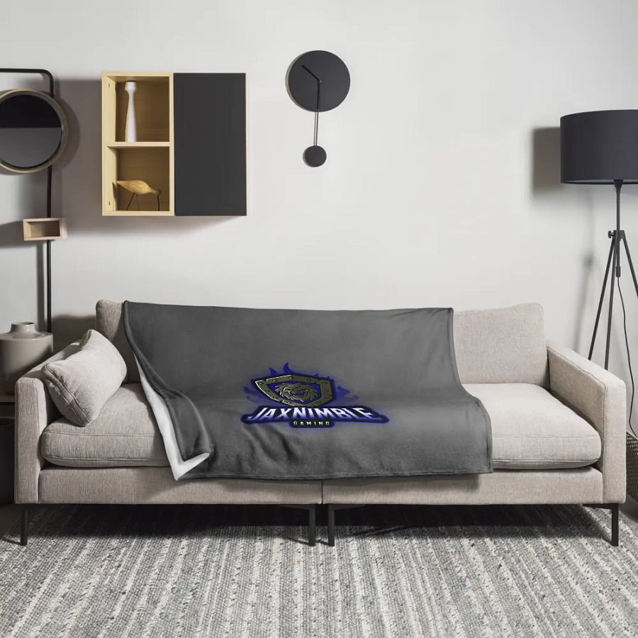 Blue Lion Shield Throw Blanket product image (1)